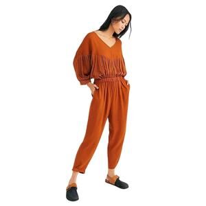 Free People Absolute Heaven Jumpsuit Rust Color Size S